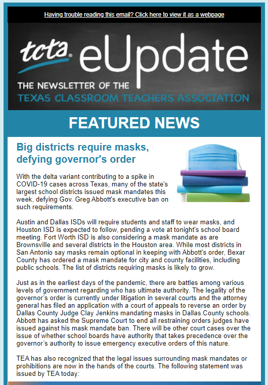 eUpdate newsletter